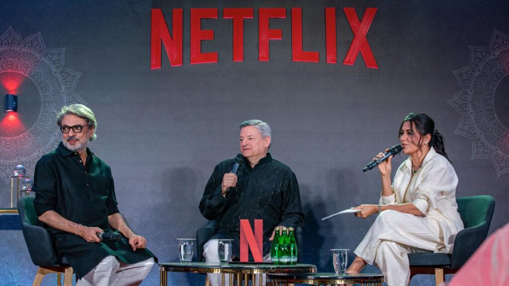 Ted Sarandos with Sanjay Leela Bhansali 